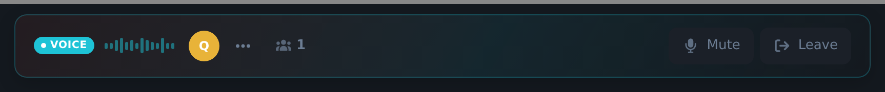 Voice channel bar